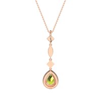 Dangling Tear Drop Halo Necklace