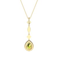 Dangling Tear Drop Halo Necklace