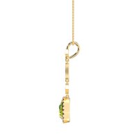 Dangling Tear Drop Halo Necklace
