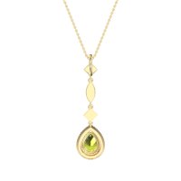 Dangling Tear Drop Halo Necklace