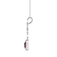 Dangling Tear Drop Halo Necklace