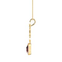 Dangling Tear Drop Halo Necklace