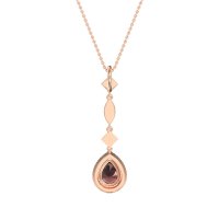 Dangling Tear Drop Halo Necklace