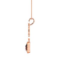 Dangling Tear Drop Halo Necklace