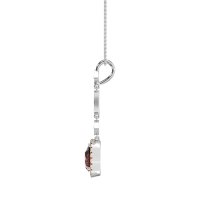 Dangling Tear Drop Halo Necklace