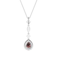 Dangling Tear Drop Halo Necklace