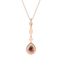 Dangling Tear Drop Halo Necklace