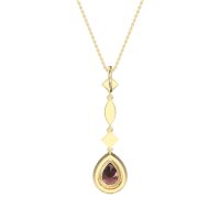 Dangling Tear Drop Halo Necklace
