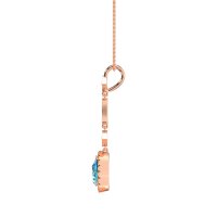 Dangling Tear Drop Halo Necklace