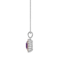 Oval Halo Vintage Necklace