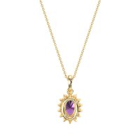 Oval Halo Vintage Necklace