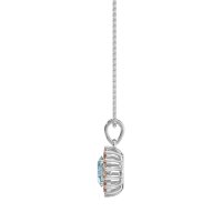 Oval Halo Vintage Necklace