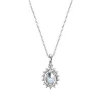 Oval Halo Vintage Necklace