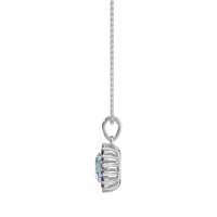 Oval Halo Vintage Necklace