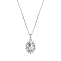 Oval Halo Vintage Necklace