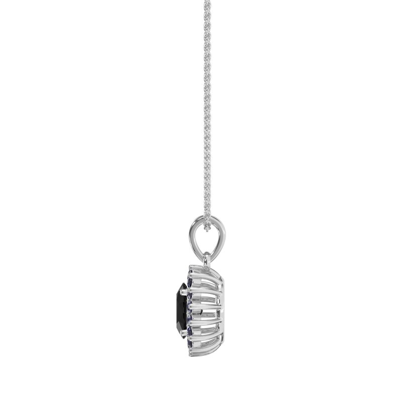 Oval Halo Vintage Necklace