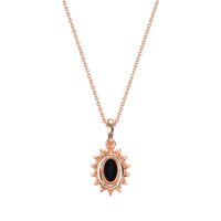 Oval Halo Vintage Necklace