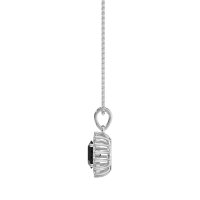 Oval Halo Vintage Necklace