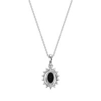 Oval Halo Vintage Necklace