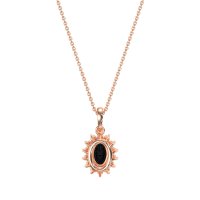 Oval Halo Vintage Necklace