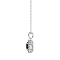 Oval Halo Vintage Necklace