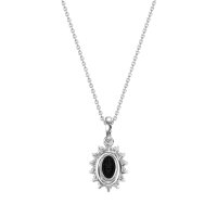 Oval Halo Vintage Necklace