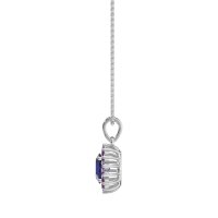 Oval Halo Vintage Necklace