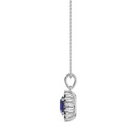 Oval Halo Vintage Necklace