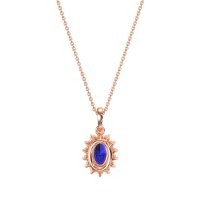 Oval Halo Vintage Necklace