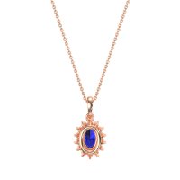 Oval Halo Vintage Necklace