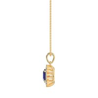 Oval Halo Vintage Necklace