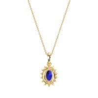Oval Halo Vintage Necklace