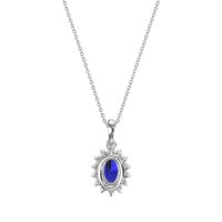 Oval Halo Vintage Necklace