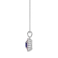 Oval Halo Vintage Necklace