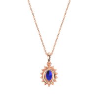 Oval Halo Vintage Necklace