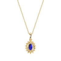 Oval Halo Vintage Necklace