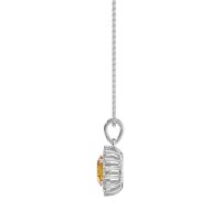 Oval Halo Vintage Necklace