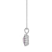 Oval Halo Vintage Necklace
