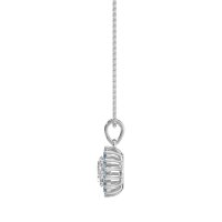 Oval Halo Vintage Necklace