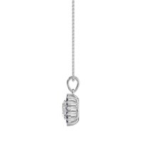 Oval Halo Vintage Necklace