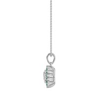 Oval Halo Vintage Necklace