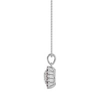 Oval Halo Vintage Necklace