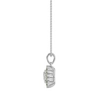 Oval Halo Vintage Necklace