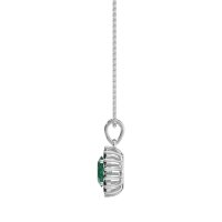Oval Halo Vintage Necklace