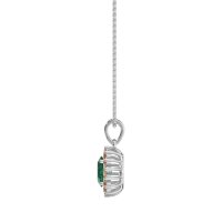 Oval Halo Vintage Necklace
