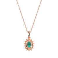 Oval Halo Vintage Necklace