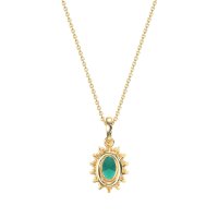 Oval Halo Vintage Necklace