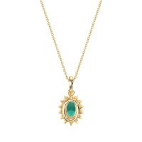 Oval Halo Vintage Necklace