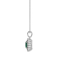 Oval Halo Vintage Necklace