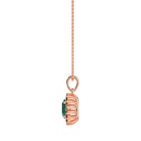 Oval Halo Vintage Necklace
